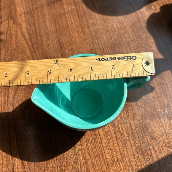 Vintage Vernon Kilns Early CA Vernonware Creamer Coronado Turquoise Aqua - Picture 10 of 10